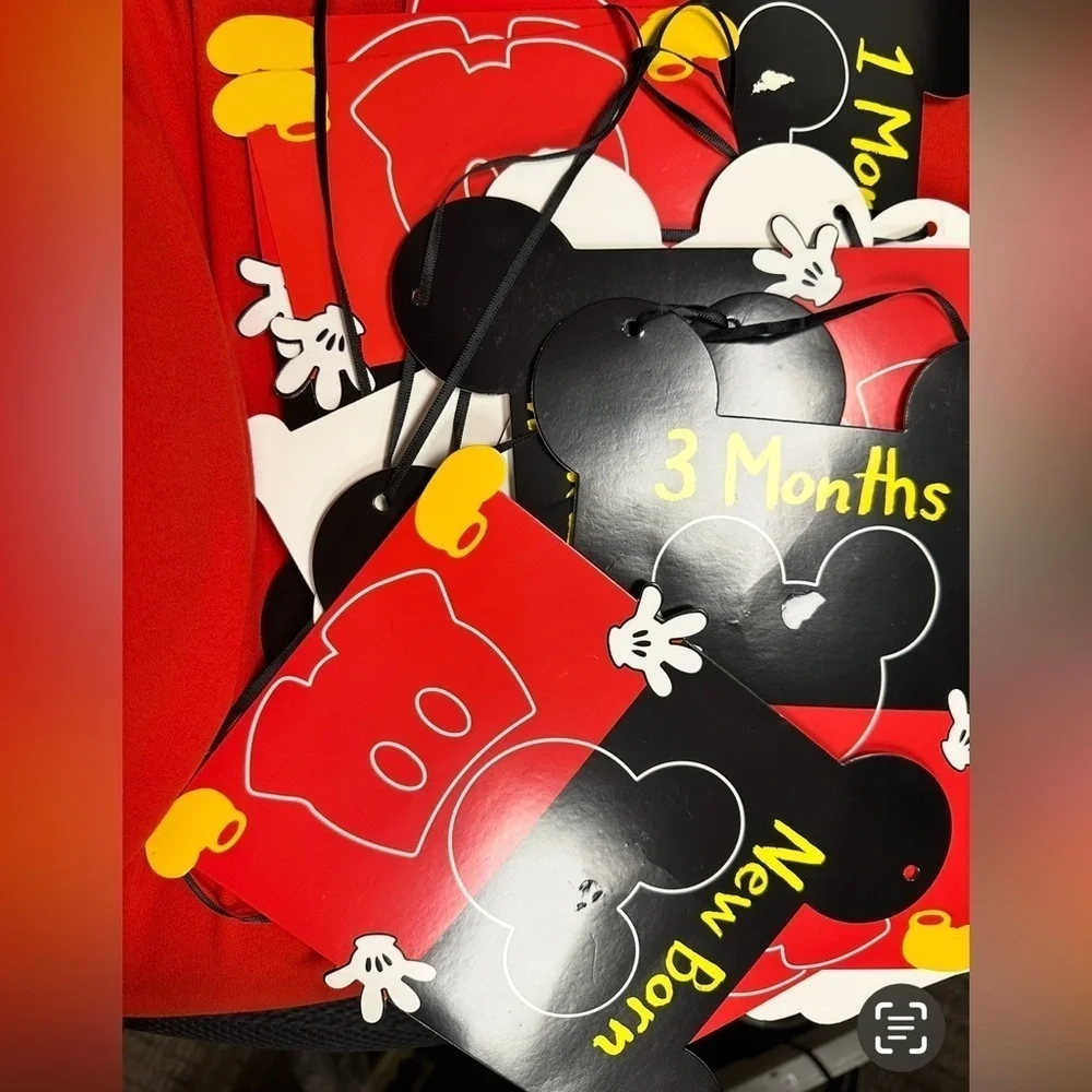 Mickey Mouse One Year Themed Birthday Banner - Red, Yellow, Black